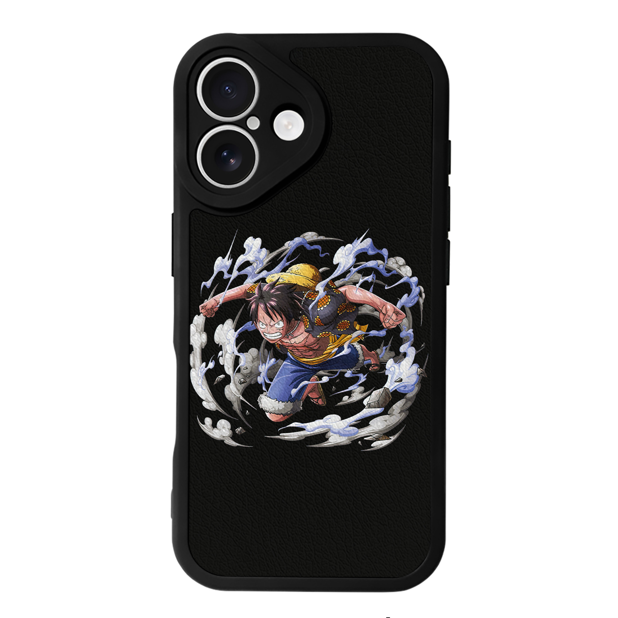 （画像用） ワンピース モンキー・D・ルフィ ONE PIECE Monkey D. Luffy 【iPhone 16シリーズ対応】シリコンスマホケース（レザー調） 材質：シリコン